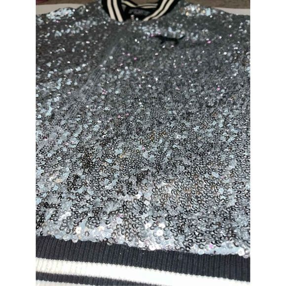 RARE Victoria's Secret Pink Full Sequin BLING Varsity Jacket Fashion Show 2013 C - Picture 12 of 15